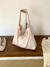 シンプルでおしゃれなストライプトートバッグ【大容量・キャンバス製】