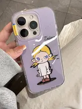 可愛いカートゥーンデザインのiPhone用ケース【全包型・防摔・クールな女の子】