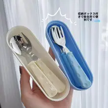 可愛いデザインの304不锈鋼製子供用食器セット【おしゃれなスプーン・フォーク・フルーツフォーク】（セットアップ対応）