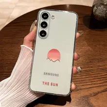 透明なスマートフォンケース【月と太陽デザイン・柔軟なTPU・衝撃吸収・カップル向け】