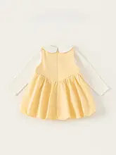 セットアップ 2点セット キッズ ガールズ インナー ベストワンピース ピーターパンカラー チューリップシルエット キャラクター柄 フレンチ風 フェミニン 秋