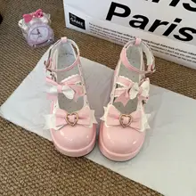 メアリージェーンシューズ レディース 厚底 蝶結び ヴィンテージ ロリータ スウィート キュート 通学 制服