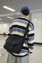 レトロキャンバスショルダーバッグ【メンズ・カジュアル・シンプルデザイン】