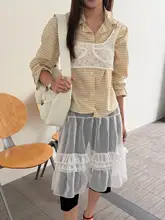 韓国風 レトロミニチェックシャツ【女性用・カジュアル・重ね着対応】