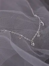 925純銀製 星形フットチェーン【トレンド・タッセルデザイン・アンクレット】