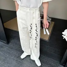 新中式 国風ファッション メンズ 半袖 シャツとワイドパンツ【夏用・クールな中国風・二重構成・セットアップ対応】