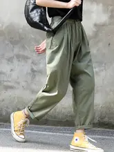 レディース ブラック カジュアルワークパンツ【夏用・薄手・九分丈・大きいサイズ対応】