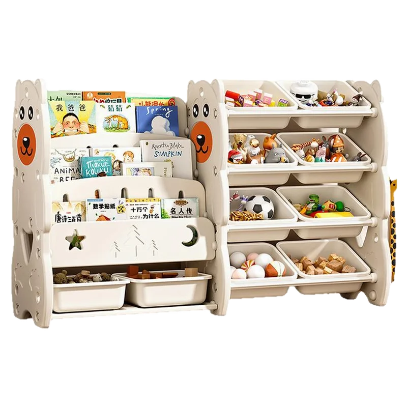 子供用おもちゃ収納ラック【多層・床置き・絵本やおやつ整理に最適】（セットアップ対応）