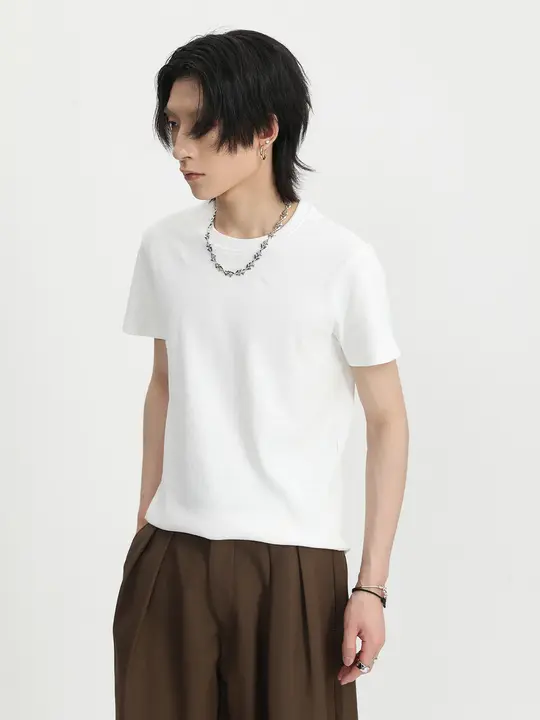 バーベルトレーニング用 メンズフィットネス Tシャツ【無地・短袖・極上の柔らかさ】