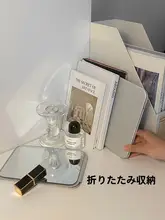 かわいい折りたたみ化粧鏡【携帯用・デスクトップ・大きめ・高精細】
