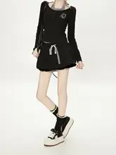 ティアードスカートパンツ レディース ハイウエスト 白 韓流 着回し おしゃれ 個性的 春夏