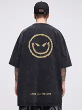 カジュアルなビンテージ洗い加工のコットンTシャツ【ゆったりシルエット・短袖・男性用】