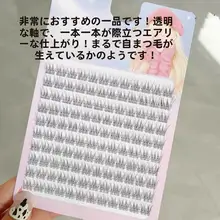 透明のフィッシュテールタイプつけまつげ【自然なセグメント・ナチュラル仕上げ・初心者向け】