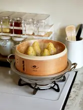 竹製 家庭用蒸し器【深型・小籠包・蒸しパン・点心対応】