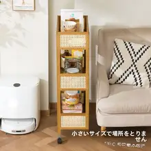 多層移動式収納ラック【キャスター付き・リビングスペース用・スナック収納可】