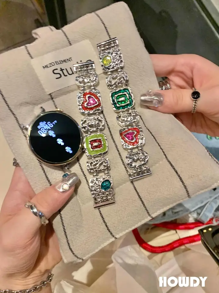 ハンドメイドエナメル腕時計バンド【女性用・GT5/GT4/GT3/Watch4Pro/Fit3/2対応】