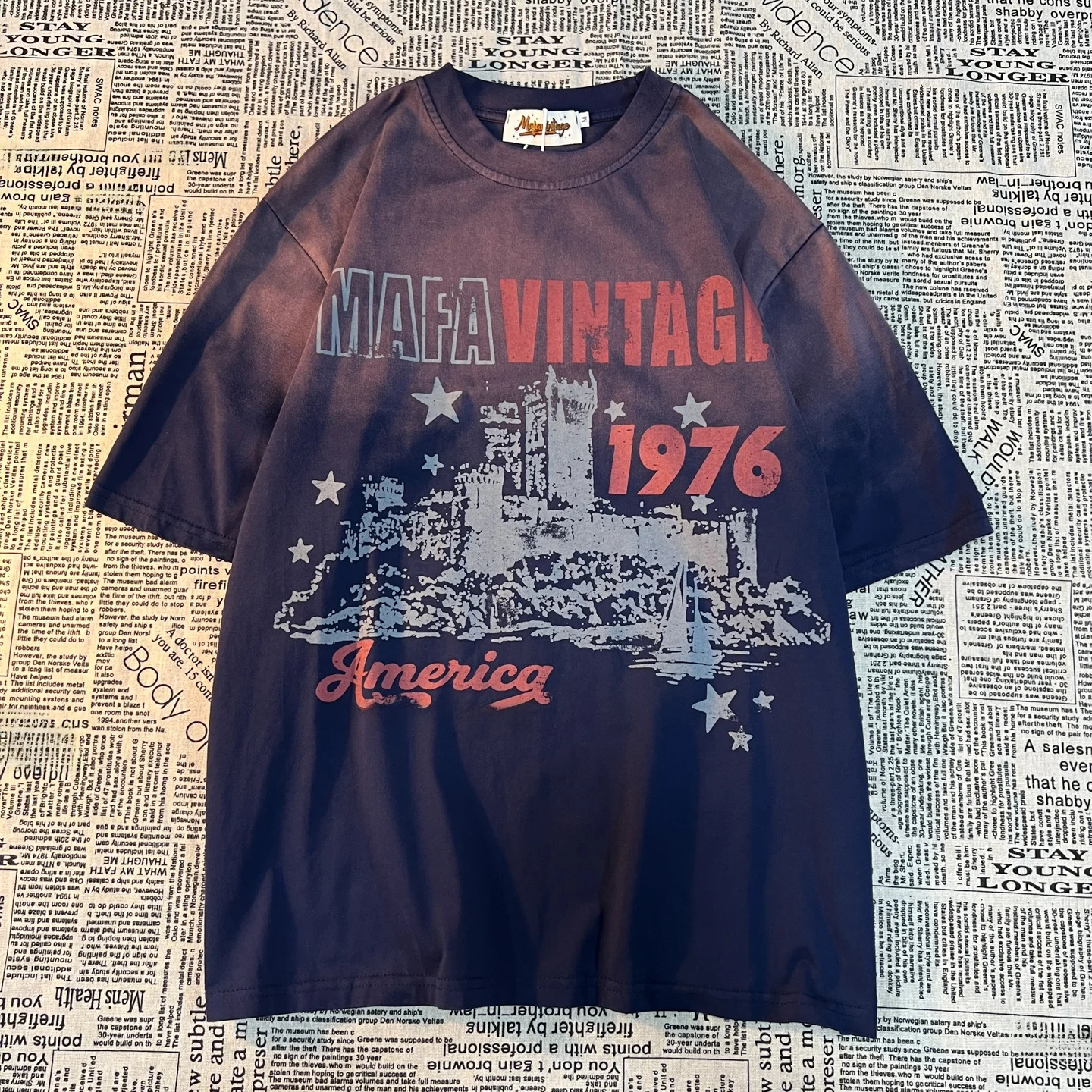 アメリカンヴィンテージ風グラデーションTシャツで色あせを防ぐ方法とは