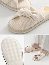 女性用高級室内スリッパ【布製・柔らかい底・四季対応】