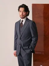洗濯機で洗え、アイロン不要！高級感あるメンズスーツ【ビジネス・結婚式・面接対応】（セットアップ対応）