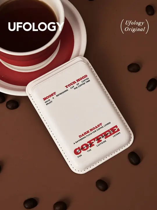 スマホケース カード収納 MagSafe対応 iPhone用 シンプル レタリング インスタ映え 「Ufology」