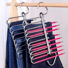ステンレス製 折りたたみ式クローゼットハンガー【多層・無痕・防滑・伸縮可能】
