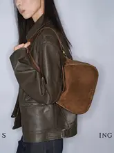馬鞍型ショルダーバッグ【フランス風・軽量デザイン・レディース】