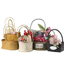 流星デザインの手提げ花籠【フラワーアレンジメント用・DIY材料】