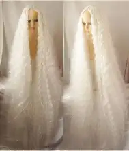 コスプレ用 ファッション純白ロングカールウィッグ【玉米パーマ・ボリューム感・ミディアム分け】