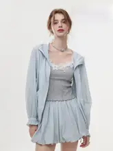 夏用UVカット女性用カジュアルトップスとミニスカート【軽量・通気性・ショートジャケット・セットアップ対応】