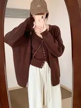 優雅な雰囲気のニットトップス【秋用・おしゃれ・極上の柔らかさ】（セットアップ対応）