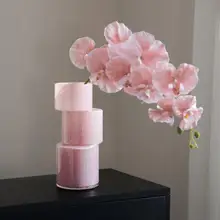 高級感のあるインテリア！ピンク色の水耕栽培フラワーベース【フレンチスタイル・テーブル装飾用】