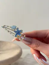 海洋生物デザインの可愛いヒトデヘアクリップ【デュッククリップ・サイドクリップ】