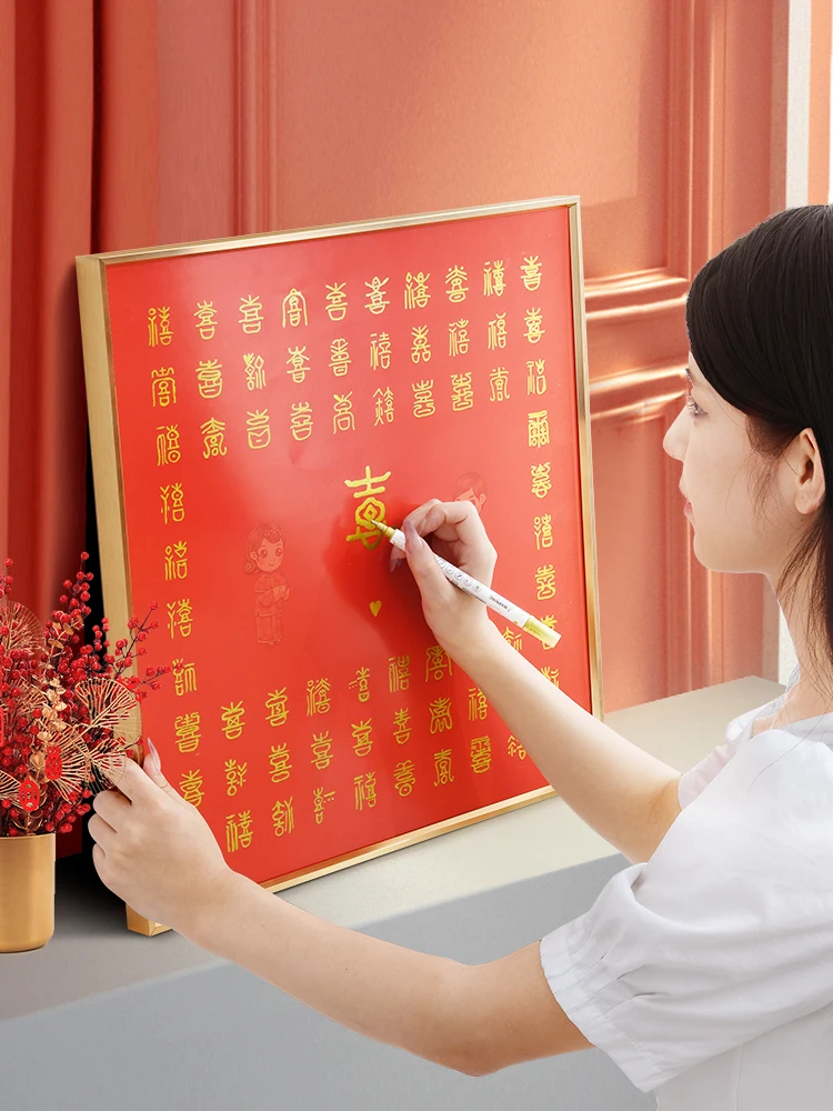 家族手形アートのDIYフレームで家族の絆を記録する：手書きの喜字付き画框の実用性と使い方