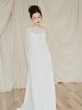 エコーオフィシャル新婦用プリーツデザインドレス【ストラップ・敬酒用】
