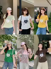 波浪花縁プリント半袖Tシャツ【大きいサイズ・ゆったり・体型カバー】