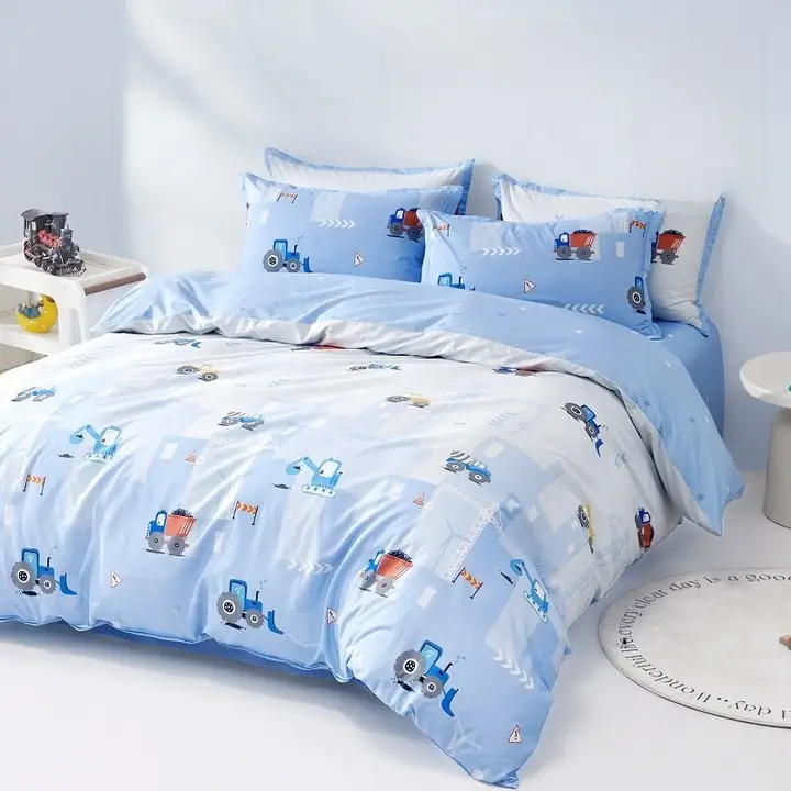 STARZHOME 子供用全棉カートゥーン寝具セット【抗菌・布団カバー・シーツ・マットカバー・セットアップ対応】
