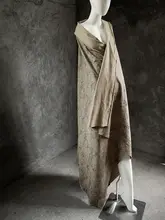 アート風デザインの不規則な裂け目模様の生地【棕色・仿生繊維・レトロスタイル】