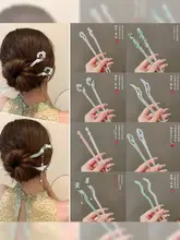 新中式ヘアピン【古風・シンプルデザイン・高級感のあるチャイナドレス用ヘッドアクセサリー】