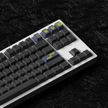 キーキャップ PBT 熱昇華 Cherryプロファイル ブラック 同色刻印 ダークマター 68 75 87 98キー対応 「JKDK Studio」