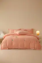 冬用保温ベッドカバー4点セット【ミルクビロード・ダブルサイドフリース・厚手・コーラルフリース】