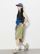 アウトドアスタイル 半身スカート【女性用・スリム効果・春夏用・カジュアル・ミディアム丈】