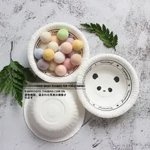 可愛らしいパンダデザインの紙皿・紙ボウル【パーティー用品・撮影小道具・飾り用】
