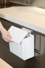 壁掛け式キッチンゴミ箱【穴あけ不要・蓋付き・家庭用・収納】