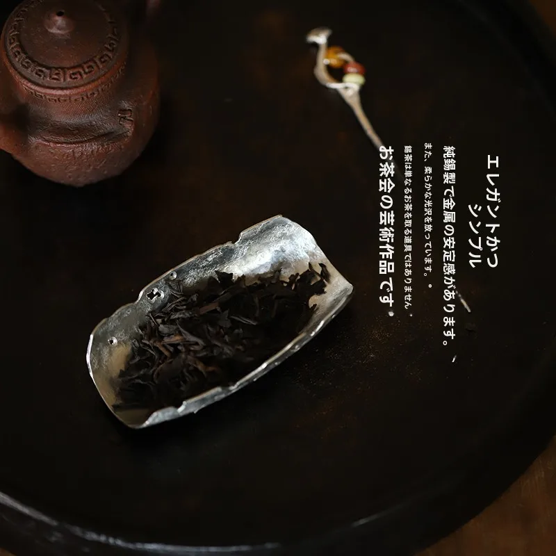 手作り純スズ製不規則なデザインの茶則：レトロハンマートーンの茶道使用実態と特性解析