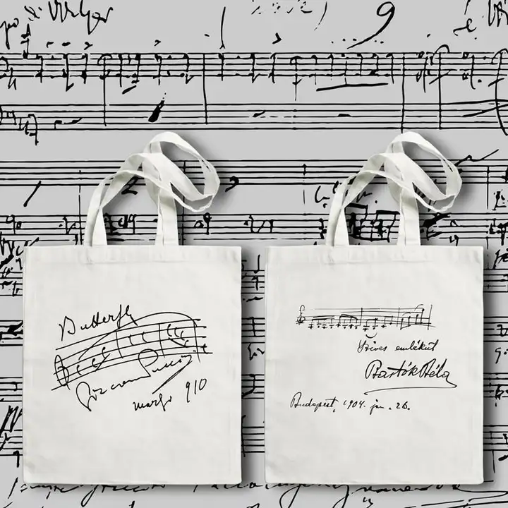 ピアノスコアバッグ ミュージシャン原稿キャンバスバッグ