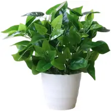 高品質フェイクグリーン グリーンローブの葉入り造花【インテリア用・鉢植えタイプ・室内外用】