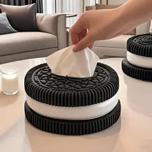 デザイン性の高いオレオ風ティッシュボックス【リビング・テーブル用・高級感あり】