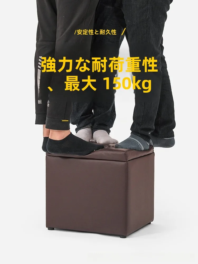 多機能収納スツール：北欧風のシンプルさと実用性を実現