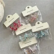 アセテート製 ミニバタフライサイドクリップ【可愛いデザイン・ヘアアクセサリー】