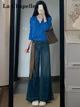 デニムパンツ レディース ワイド ストレート アメカジ ヴィンテージ 夏 ハイウエスト 落ち感 ルーズ